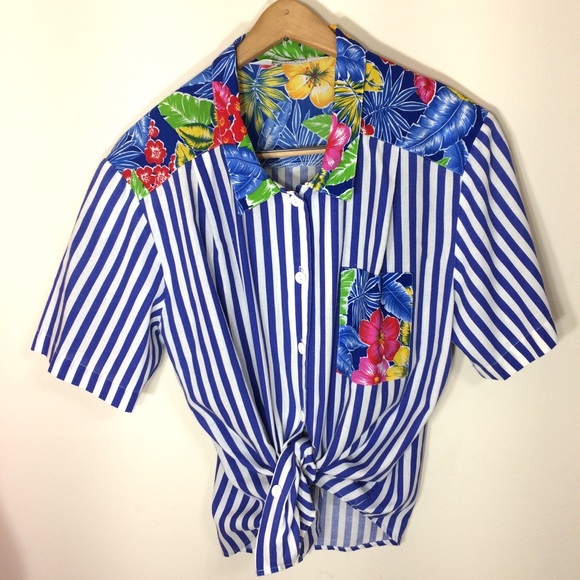 Vintage Tops - VTG Cape Cod Sportswear Hawaiian Button Down